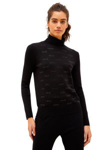 Turtleneck with Logo and Strass
