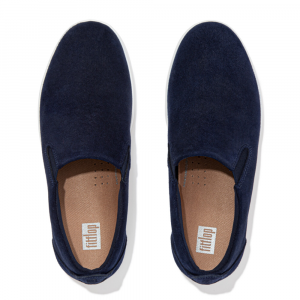 Fitflop - RALLY II SUEDE SLIP-ON SNEAKERS MIDNIGHT NAVY