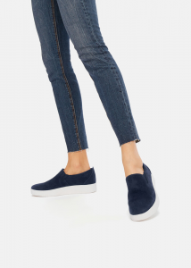 Fitflop - RALLY II SUEDE SLIP-ON SNEAKERS MIDNIGHT NAVY