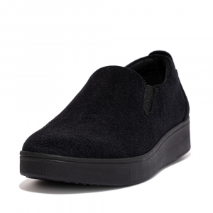 Fitflop - RALLY II SUEDE SLIP-ON SNEAKERS ALL BLACK
