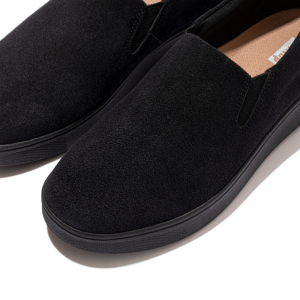 Fitflop - RALLY II SUEDE SLIP-ON SNEAKERS ALL BLACK