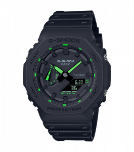 Casio G-Shock, orologio digitale multifunzione, nero e verde
