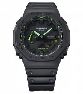 Casio G-Shock, orologio digitale multifunzione, nero e verde