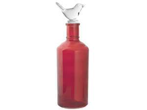 Bottiglia Bagno Bird Rosso H 24 Cm