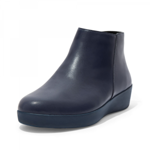 Fitflop - SUMI LEATHER ANKLE BOOTS MIDNIGHT NAVY