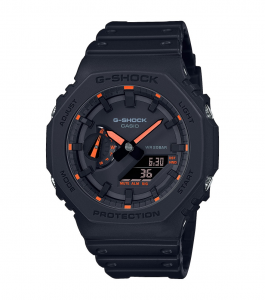 Casio G-Shock orologio digitale multifunzione, nero e arancione