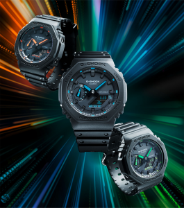 Casio G-Shock orologio digitale multifunzione, nero e arancione