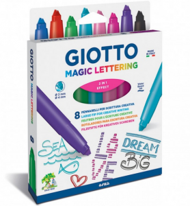 Fila - Giotto Pennarelli Magic Lettering Scatola da 8 Colori