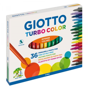 Fila - Giocco Turbo Color Pennarelli a Punta Fine Scatola da 36 Colori 