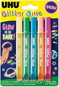 UHU glitter glue pen Glow in the dark