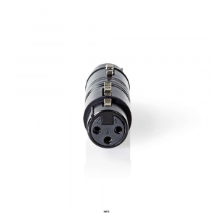 Accoppiatore XLR - Femmina a 3 pin XLR - Femmina a 3 pin XLR Nero