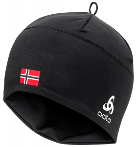 Odlo - HAT POLYKNIT FAN WARM ECO BLACK /  NORWEGIAN FLAG