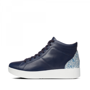 Fitflop - RALLY GLITTER HIGH TOP SNEAKERS MARITIME BLUE 