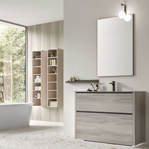 Bathroom cabinet with integrated washbasin Riva 01 Gruppo Geromin