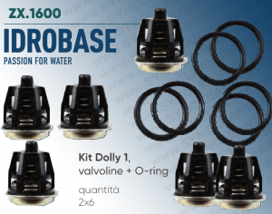 Kit Dolly 1 IDROBASE valido per pompe T9121, T9131, T9161, T9211 GENERALPUMP composto da Valvoline + O-ring