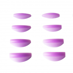 Set de 8 pares de moldes universales - para Laminación, Curl y LIFT de Pestañas, Con purpurina.