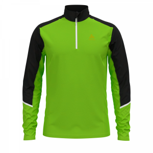 Odlo - MIDLAYER 1/2 ZIP SENGG ACID LIME   BLACK   WHITE