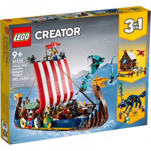 LEGO Creator 3in1 31132 - Nave Vichinga e Jörmungandr 