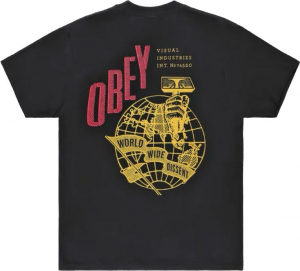 T-Shirt Obey Hammer Globe Black