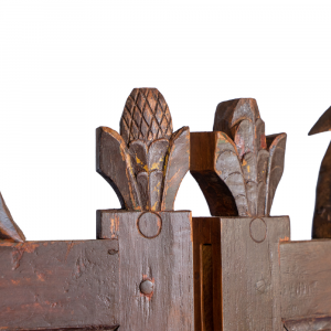 Paravento balinese in legno di teak recuperato formato da 3 ante da cm 79 l'una