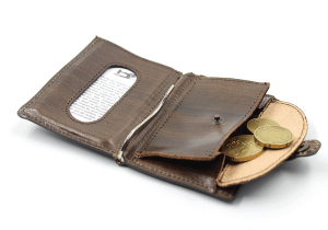 IClutch borchiato Los Angeles testa di moro mini portafoglio con tasca porta monete  | Blacksheep Store