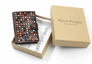 IClutch Tokyo orange mini portafoglio borchiato con tasca porta monete | Blacksheep Store
