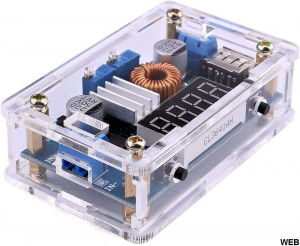 Regolatore di tensione da 5-36V a 1,25-32V DC con display e USB