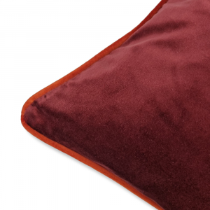 Copricuscino 45x45 BASSETTI Granfoulard VELOUR bordeaux