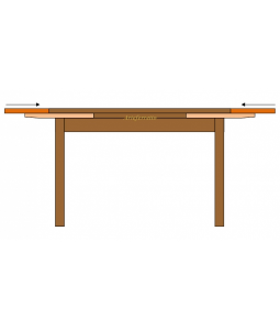 Tavolo classico rettangolare allungabile