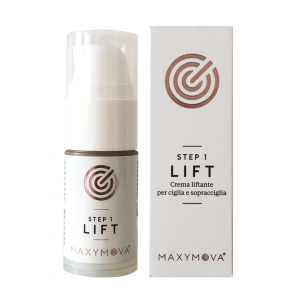 Step 1 LIFT MAXYMOVA® para laminación de pestañas frasco airless de 15 ml. El primer paso del tratamiento Professional Lash Lift