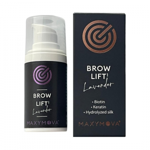 Brow Lift 1 Lavender. Laminazione sopracciglia professionale, bottiglia airless 15 ml per 30 trattamenti. MAXYMOVA