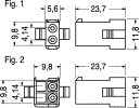 Connettore femmina da pannello amp serie mini-universal MATE-N-LOK