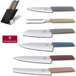 Victorinox Ceppo coltelli Swiss Modern, 6 pezzi in nero - 6.7186.63