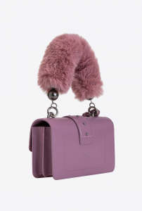 Borsa Love Mini Icon Shoulder Strap Fur rosa Pinko