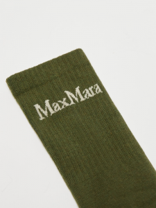 Calzini Enrico in filato di cotone e cachemire verde Max Mara Leisure