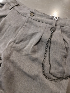 Pantalone grigio doppia pance 