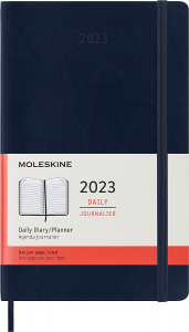 Moleskine Agenda Giornaliera 2023 12 Mesi 13x21 cm Blu Copertina Morbida