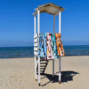 Telo mare spiaggia in spugna di puro soffice cotone resistente 90x170 cm