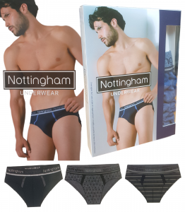 Slip uomo 6 pezzi Cotone bielastico, Elastico esterno 14939 NOTTINGHAM Intimo