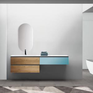 Composition with suspended bathroom cabinet Plano22 5 Alpemadre