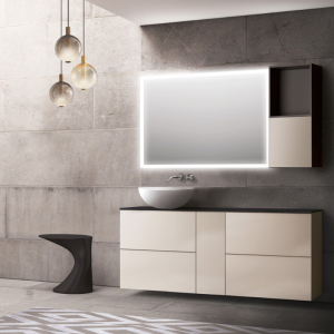 Suspended bathroom cabinet with wall unit Plano22 9 Alpemadre