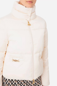Crop Down Jacket Padded with Gold Accessories