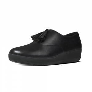 Fitflop - CLASSIC TASSEL SUPEROXFORD TM ALL BLACK LEATHER