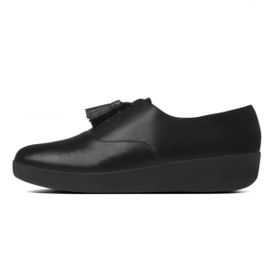 Fitflop - CLASSIC TASSEL SUPEROXFORD TM ALL BLACK LEATHER