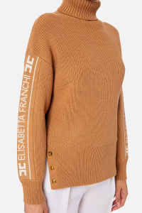 Over Sweater with Logoed Bands