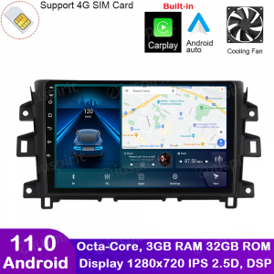 ANDROID autoradio navigatore per Nissan Navara NP300 2011-2016 CarPlay Android Auto GPS USB WI-FI Bluetooth 4G LTE