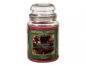 Nature Candle Candela Profumata Pomegranate, 100% Cera Veget