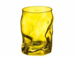 Bicchiere Sorgente In Vetro Spruzzato Giallo Cl 30