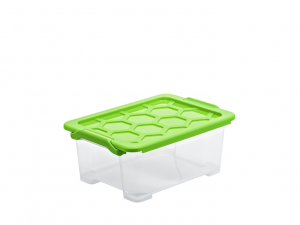 ROTHO Porta Torte Tondo Alto Fresh In Polipropilene Trasparente E Verde Cm  35,50X16,50X34