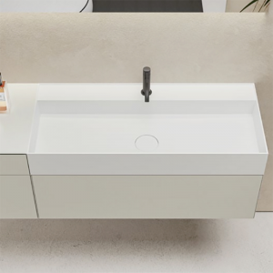 Wall-mounted bathroom cabinet with integrated basin Less Moab80